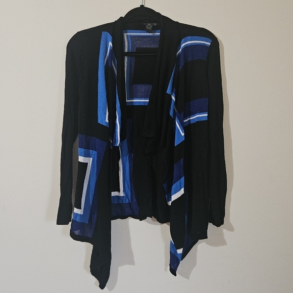 INC Patterned Waterfall Cardigan - Picture 1 of 6